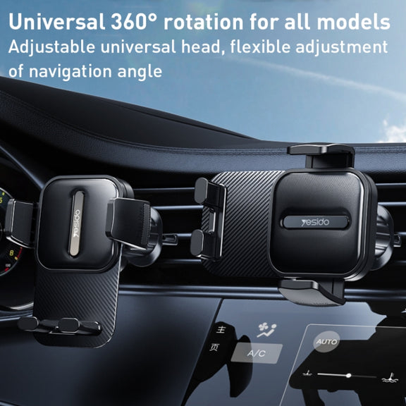 Yesido C167 Rotatable Car Air Outlet Phone Holder (Black)