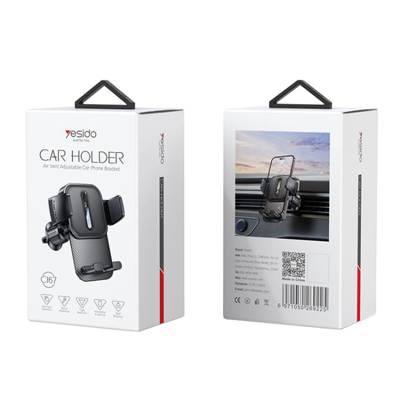 Yesido C167 Rotatable Car Air Outlet Phone Holder (Black)