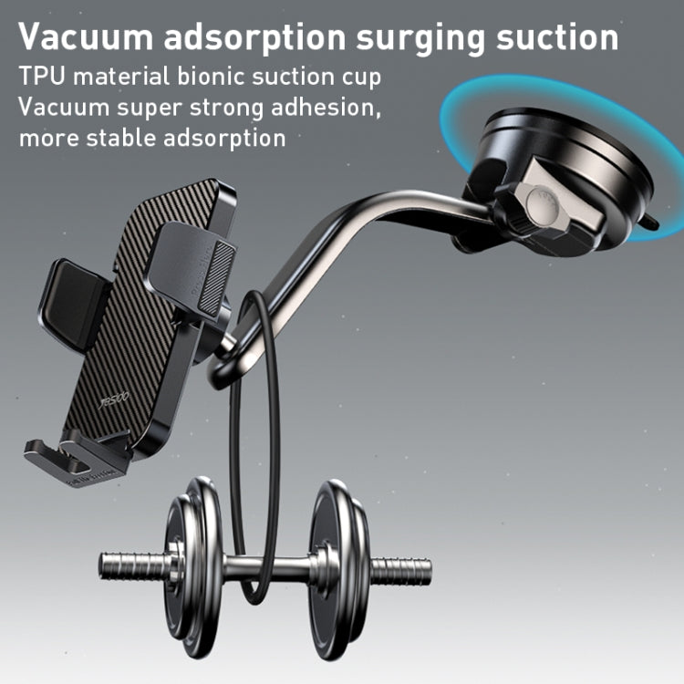 Yesido C172 Suction Cup Type Bending Arm Car Phone Holder (Black)