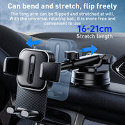 Yesido C174 Suction Cup Type Telescopic Car Phone Holder (Black)