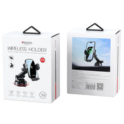 Yesido C197 15W 2 in 1 Suction Cup Type Wireless Charging Car Holder Set (Black)