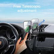 Yesido C197 15W 2 in 1 Suction Cup Type Wireless Charging Car Holder Set (Black)