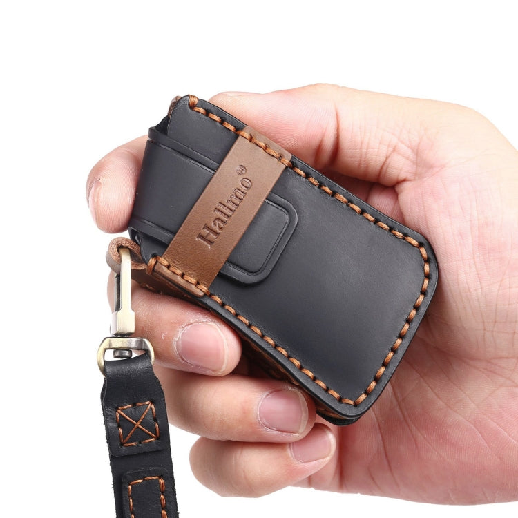 For Lexus 3-button Hallmo Car Cowhide Leather Key Protective Cover Key Case(Brown)