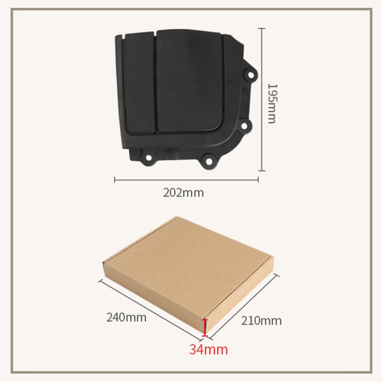 For BMW 3 Series E93 Left Driving Car Convertible Rear Platform Left Hinge Cover Folding Cover 5437 7174 545(Black)
