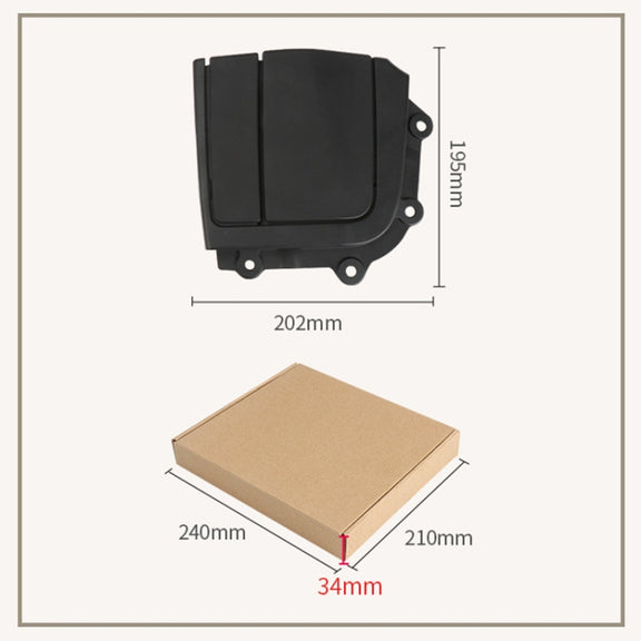For BMW 3 Series E93 Left Driving Car Convertible Rear Platform Left Hinge Cover Folding Cover 5437 7174 545(Black)