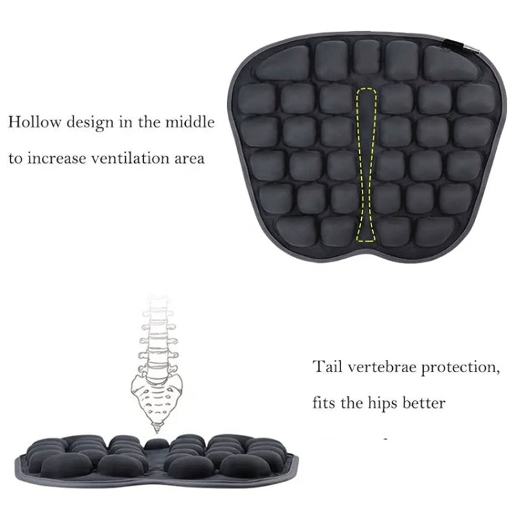 IN-SC003 Car Office Inflatable Airbag Seat Cushion, Style: Manual Inflation (Black)