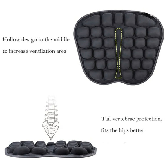 IN-SC003 Car Office Inflatable Airbag Seat Cushion, Style: Manual Inflation (Black)