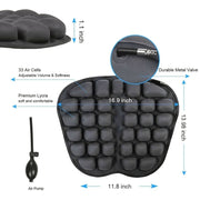 IN-SC003 Car Office Inflatable Airbag Seat Cushion, Style: Manual Inflation (Black)