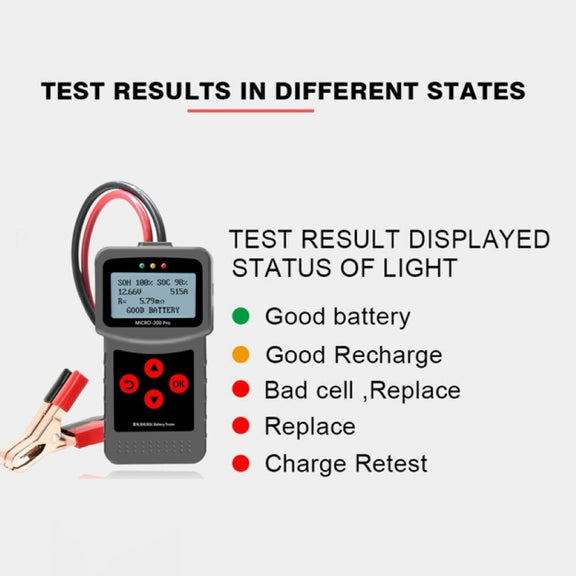 MICRO-200 PRO Car Battery Tester Battery Internal Resistance Life Analyzer, Nordic Version