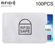 100pcs Aluminum Foil Anti Theft RFID Blocking Sleeve Card Protector, Size: 9.1*6.3cm