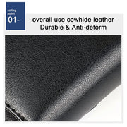 KB152 Butterfly Pattern Zipper Cowhide Leather Organ Shape Multiple Card Slots Anti-magnetic RFID Wallet for Ladies(Purple)