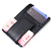 Cowhide Leather Solid Color Card Holder Wallet RFID Blocking Card Bag Protect Case with 3 Card Slots & Photo Frame, Size: 110*77*4mm(Magenta)