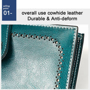 3526 Vintage Oil Wax Texture Large Capacity Long Multi-function Anti-magnetic RFID Wallet Clutch for Ladies (Yellow)