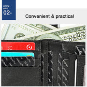 3529 Retro Crazy Horse Texture Double Zipper Anti-magnetic RFID Wallet for Man with Card Slots (Red)