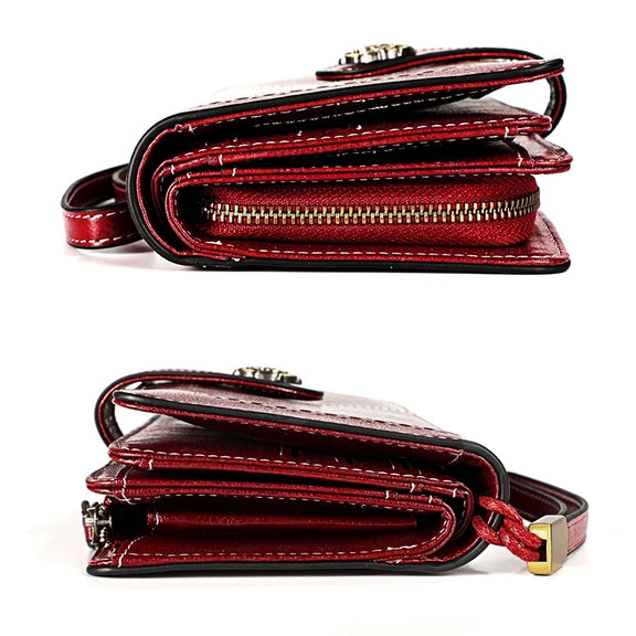 3556 Large Capacity Long Multi-function Anti-magnetic RFID Wallet Clutch for Ladies with Card Slots (Brown)