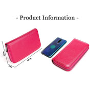 KB196 Top-grain Leather Large Capacity Multi-function 36-Bit Anti-magnetic RFID Organ Card Package Wallet(Purple)