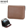 Antimagnetic RFID Multi-functional Genuine Leather Card Package(Coffee) - free shipping - PMC TechLife - Order now!