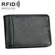 KB186 Antimagnetic RFID Mini Crazy Horse Texture Leather Billfold Card Wallet for Men and Women(Black) - Antimagnetic RFID Package by PMC TechLife | Online Shopping South Africa | PMC TechLife | Buy Now Pay Later Mobicred