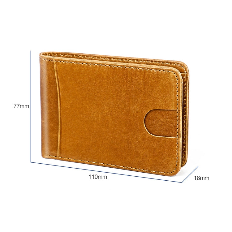 KB186 Antimagnetic RFID Mini Crazy Horse Texture Leather Billfold Card Wallet for Men and Women(Blue)