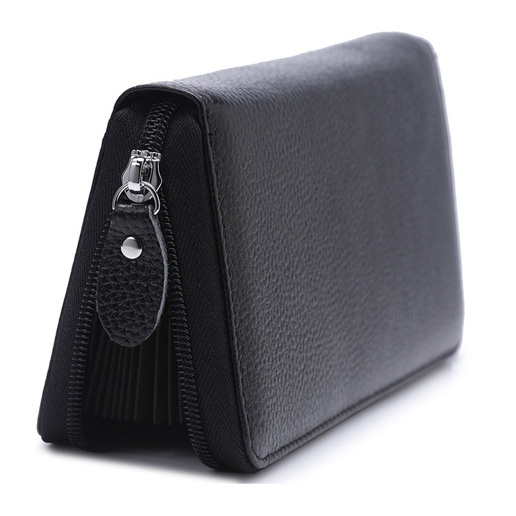 902 Antimagnetic RFID Litchi Texture Women Large Capacity Hand Wallet Purse Phone Bag with Card Slots(Black)