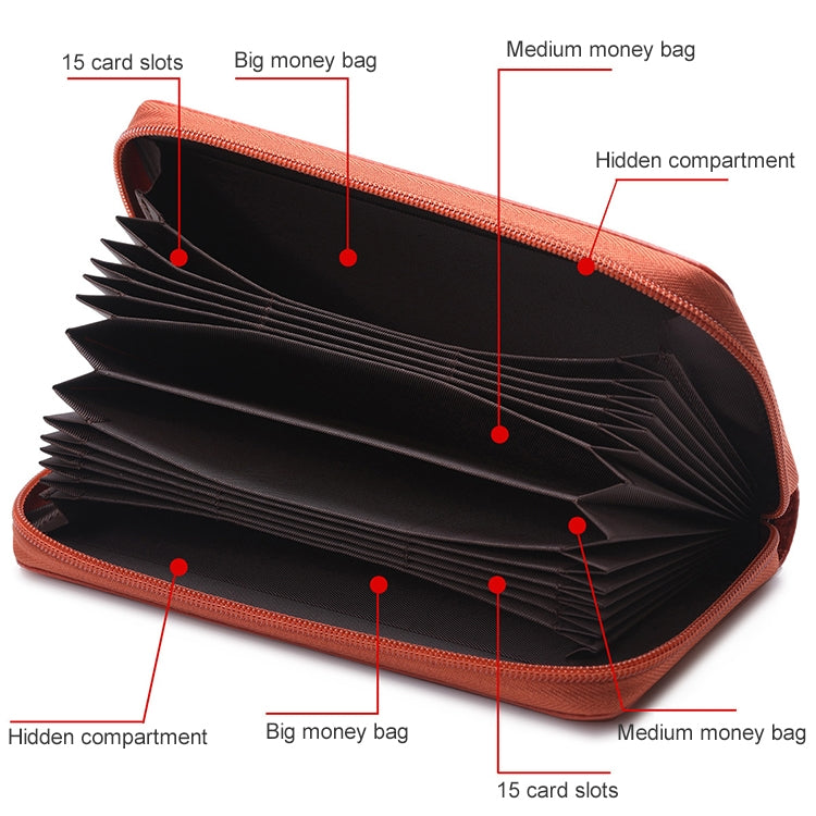 902 Antimagnetic RFID Litchi Texture Women Large Capacity Hand Wallet Purse Phone Bag with Card Slots(Black)