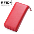 902 Antimagnetic RFID Litchi Texture Women Large Capacity Hand Wallet Purse Phone Bag with Card Slots(Watermelon Red) - Antimagnetic RFID Package by PMC TechLife | Online Shopping South Africa | PMC TechLife | Buy Now Pay Later Mobicred