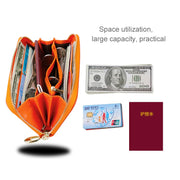 906 Antimagnetic RFID Litchi Texture Women Large Capacity Hand Wallet Purse Phone Bag with Card Slots(Blue)