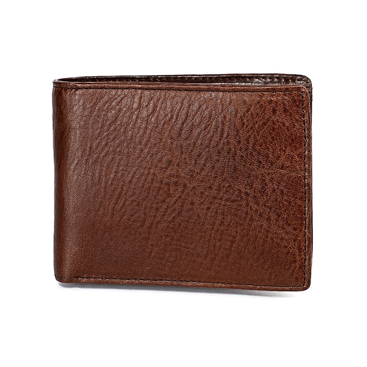 8018 Antimagnetic RFID Retro Fashion Crazy Horse Texture Leather Wallet for Men and Women