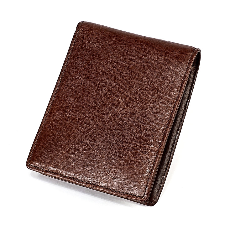 8018 Antimagnetic RFID Retro Fashion Crazy Horse Texture Leather Wallet for Men and Women