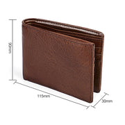 8018 Antimagnetic RFID Retro Fashion Crazy Horse Texture Leather Wallet for Men and Women