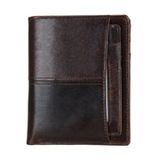 8232 Antimagnetic RFID Men Oil Wax Leather Wallet with Detachable Card Holder