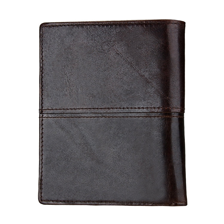 8232 Antimagnetic RFID Men Oil Wax Leather Wallet with Detachable Card Holder