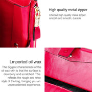 8236 Antimagnetic RFID Multi-function Oil Wax Leather Lady Wallet Large-capacity Purse (Yellow)