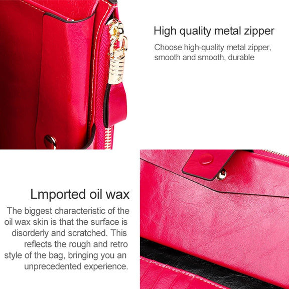 8236 Antimagnetic RFID Multi-function Oil Wax Leather Lady Wallet Large-capacity Purse (Yellow)
