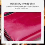 8239 Antimagnetic RFID Multi-function Leather Lady Wallet Large-capacity Purse with Detachable Card Holder (Rose Purple)