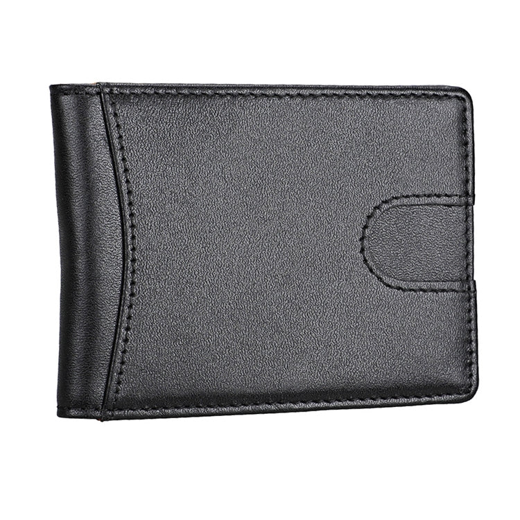 9601 Antimagnetic RFID Mini Crazy Horse Texture Leather Wallet Billfold