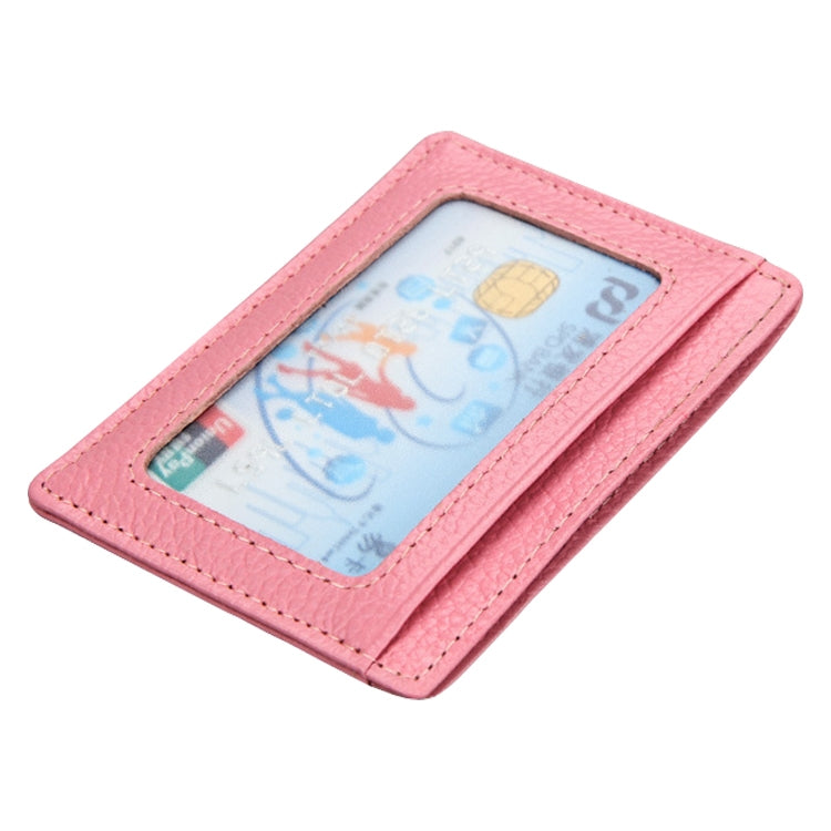 KB37 Antimagnetic RFID Litchi Texture Leather Card Holder Wallet Billfold for Men and Women (Black)