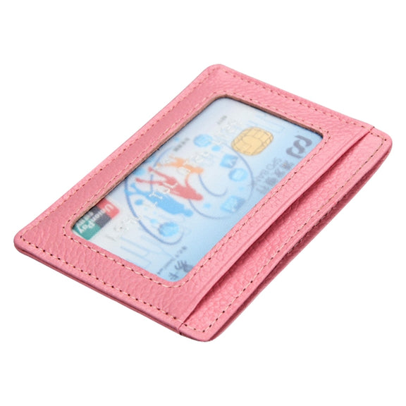 KB37 Antimagnetic RFID Litchi Texture Leather Card Holder Wallet Billfold for Men and Women (Black)