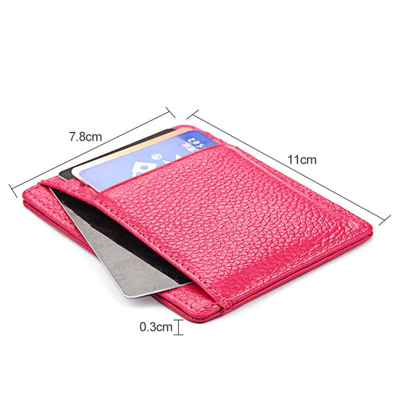 KB37 Antimagnetic RFID Litchi Texture Leather Card Holder Wallet Billfold for Men and Women (Black)
