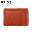 KB37 Antimagnetic RFID Litchi Texture Leather Card Holder Wallet Billfold for Men and Women (Brown) - Antimagnetic RFID Package by PMC TechLife | Online Shopping South Africa | PMC TechLife | Buy Now Pay Later Mobicred