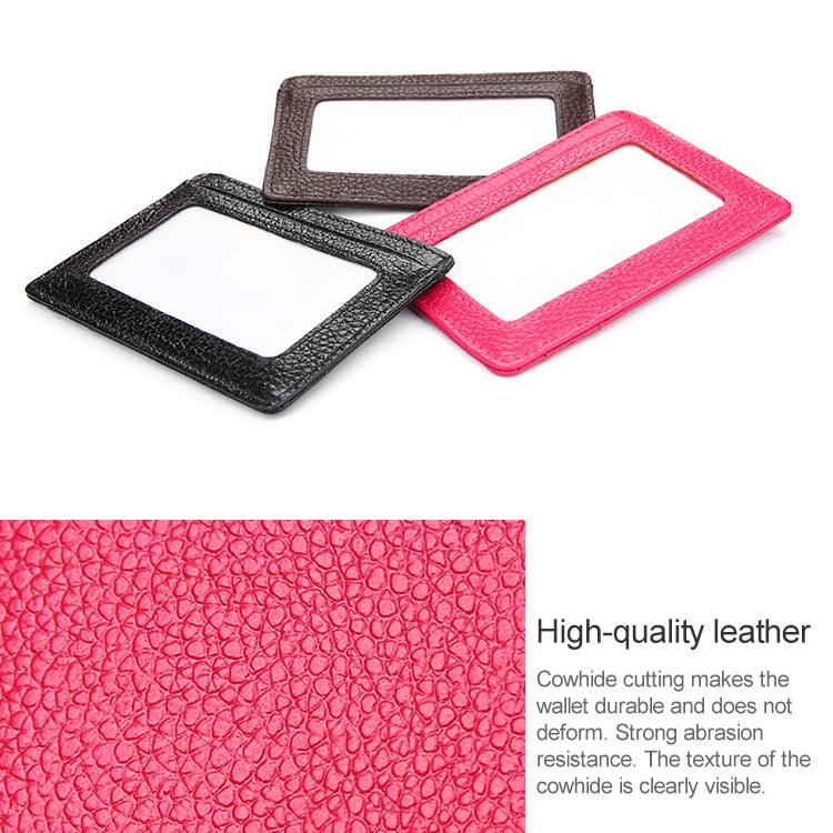 KB37 Antimagnetic RFID Litchi Texture Leather Card Holder Wallet Billfold for Men and Women (Brown)