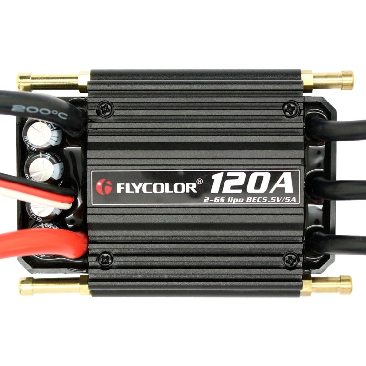 Flycolor Flymoster Series 120A 2-6S Water-resistant Electronic Speed Controller for RC Boat