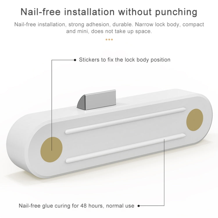 Original Xiaomi Youpin YEELOCK Smart Drawer Cabinet Lock Switch, US Plug(White)