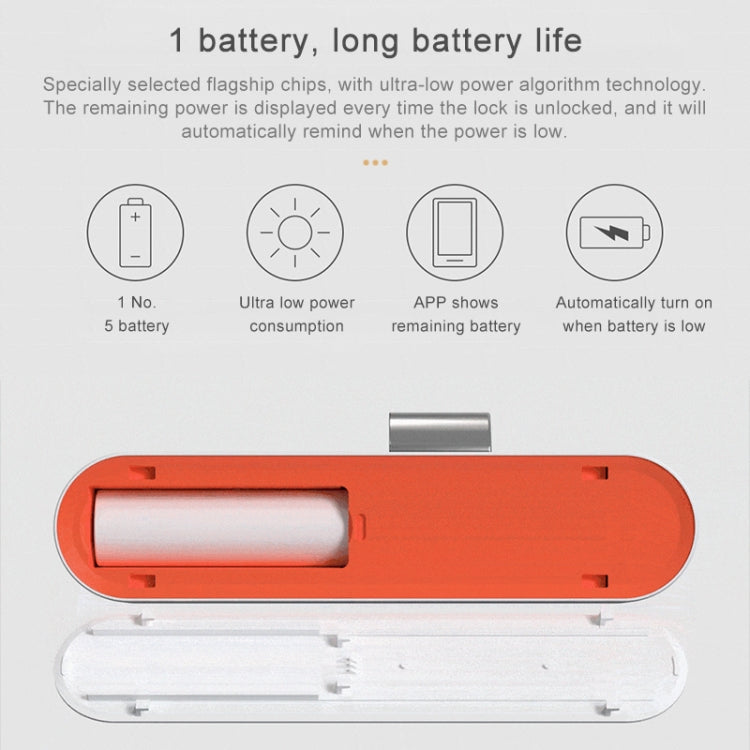 Original Xiaomi Youpin YEELOCK Smart Drawer Cabinet Lock Switch, US Plug(White)
