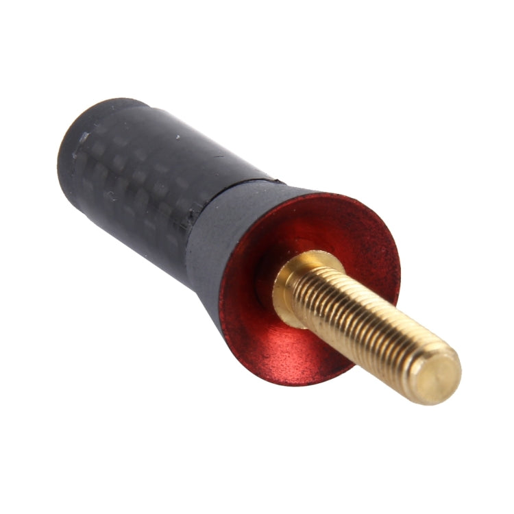 Carbon Fiber Aluminum Short Antenna Polished Universal Screws Base(Small Size)(Black)