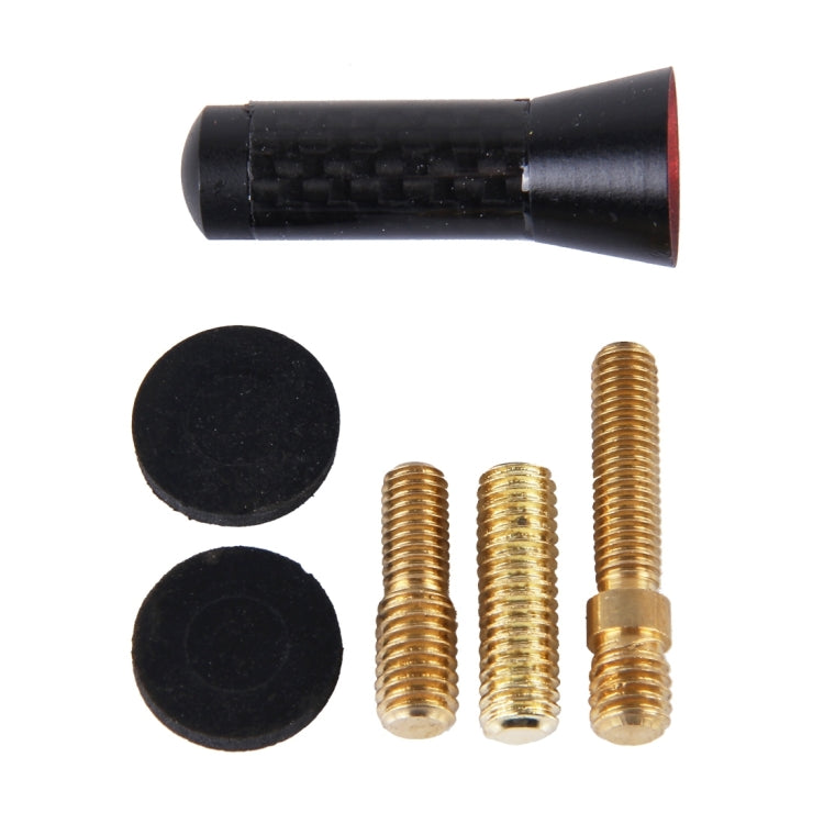 Carbon Fiber Aluminum Short Antenna Polished Universal Screws Base(Small Size)(Black)