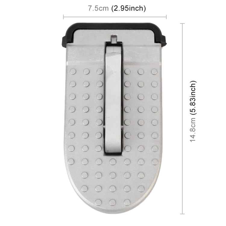 Multi-function Car Door Sill Step Pedals Pads (Silver)