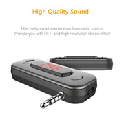 Doosl DSER116 Multifunctional Car FM Transmitter Wireless Music Receiver with 3.5mm Jack & LCD Display, Support Hands-free Call(Black)