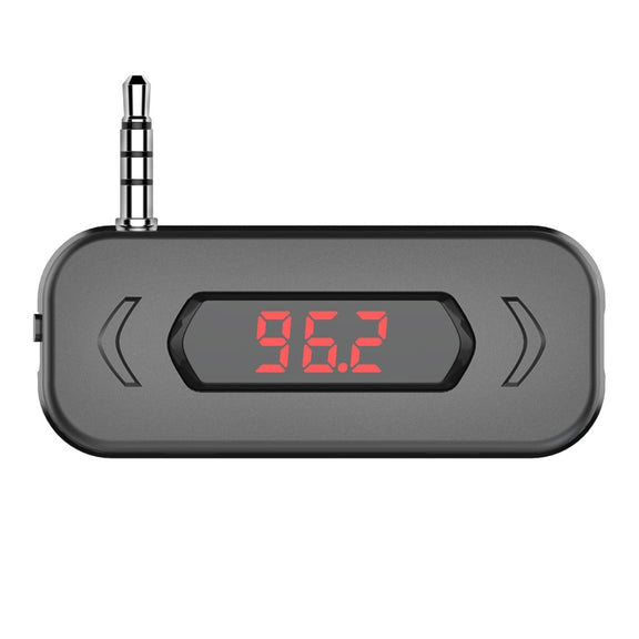 Doosl DSER116 Multifunctional Car FM Transmitter Wireless Music Receiver with 3.5mm Jack & LCD Display, Support Hands-free Call(Black)