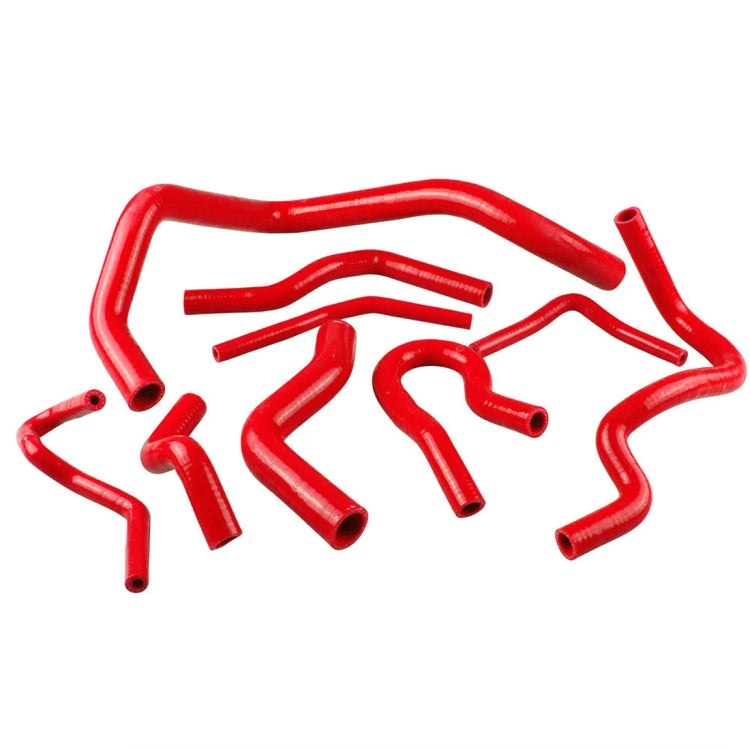 9 PCS Auto Silicone Radiator Hose Kit for Honda Civic D15 D16 EG EK 1992-2000(Red)